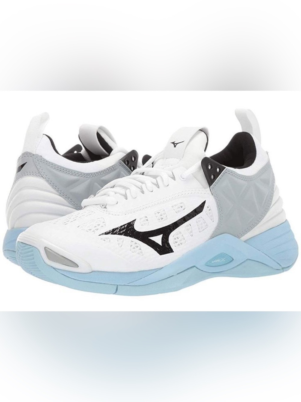 Mizuno Wave Momentum Volleyball Shoes Sneakers Carolina Blue White 8.5 NIB